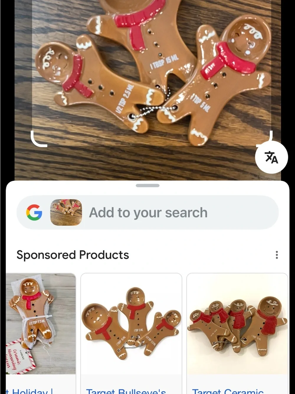 Target Gingerbread Measuring Spoon Set - Brown with Red Scarves